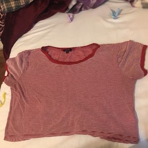 red striped crop top